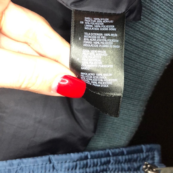 NWOT blue North Face Puffer 100% Down Jacket - M - Picture 6 of 8